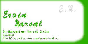 ervin marsal business card